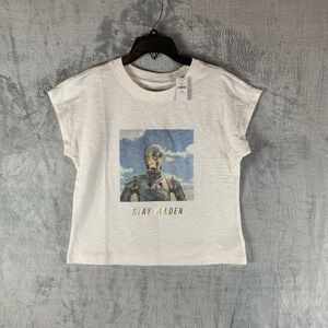 Gap Girls Star Wars Crop Top Organic Cotton cp30 Stay Golden Shirt XXL 14-16 NEW